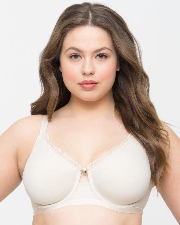 Curvy Couture Full Figure Cotton Luxe Unlined Wire Free Bra