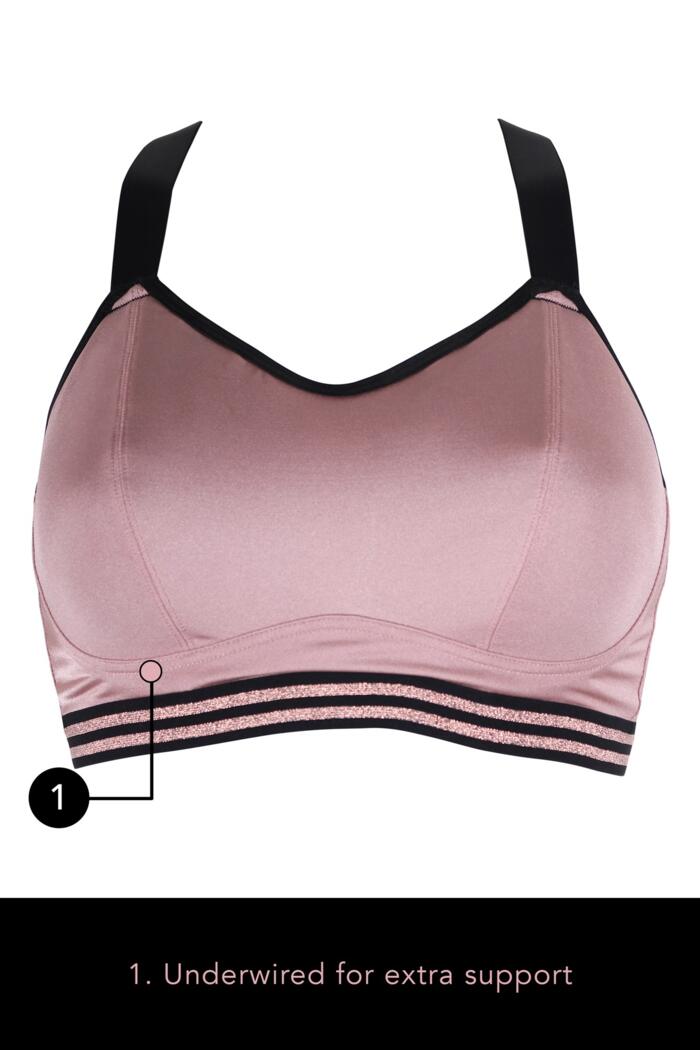 Pour MoiEnergy Empower UW Lightly Padded Convertible Sports Bra Rose Gold- 97003Bravo Bra Boutique