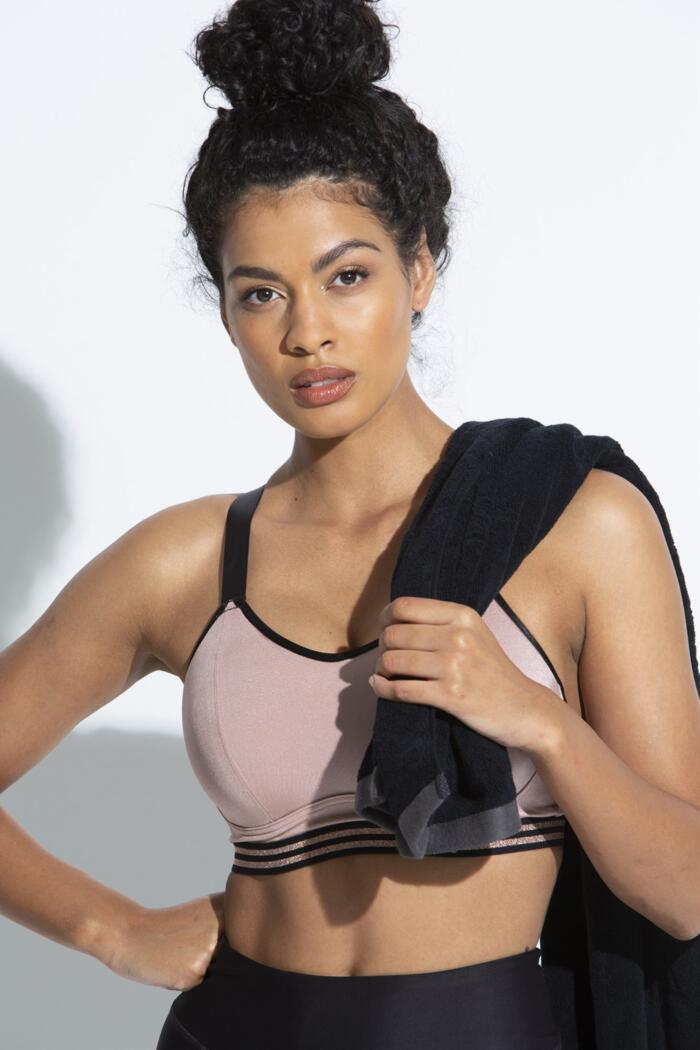 Pour MoiEnergy Empower UW Lightly Padded Convertible Sports Bra Rose Gold- 97003Bravo Bra Boutique