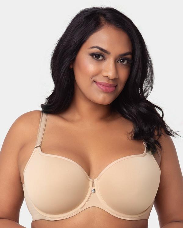 Curvy Couture Strapless Sensation Multi-Way Push-Up Bra in Bombshell Nude