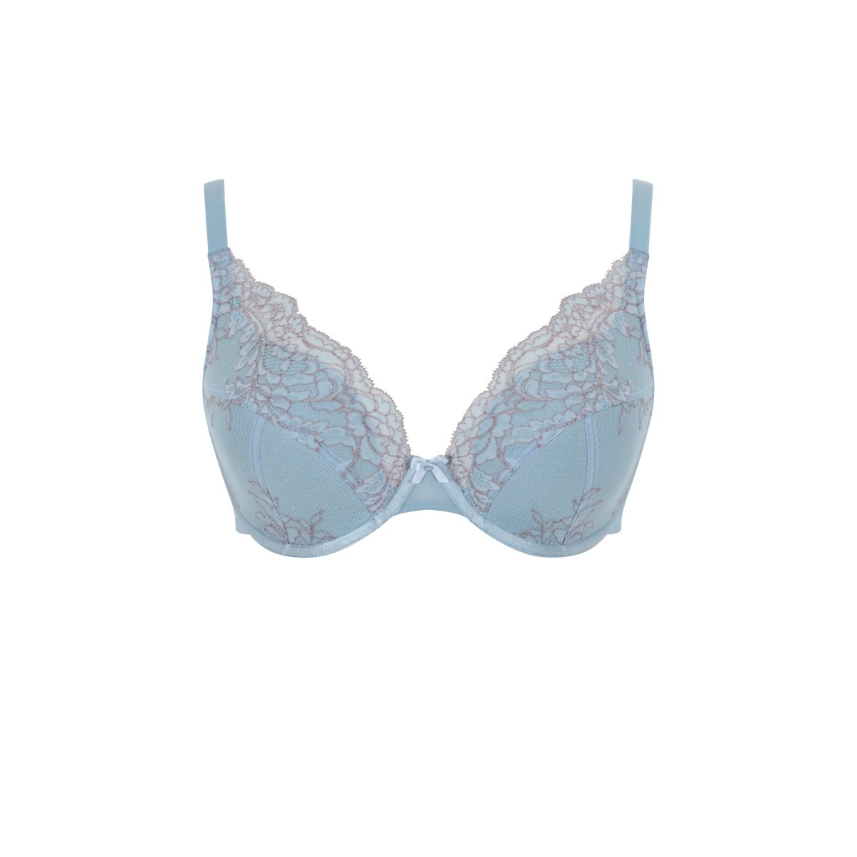 PanacheAna High Apex Plunge Bra Blue/Ash Rose 9391Bravo Bra Boutique