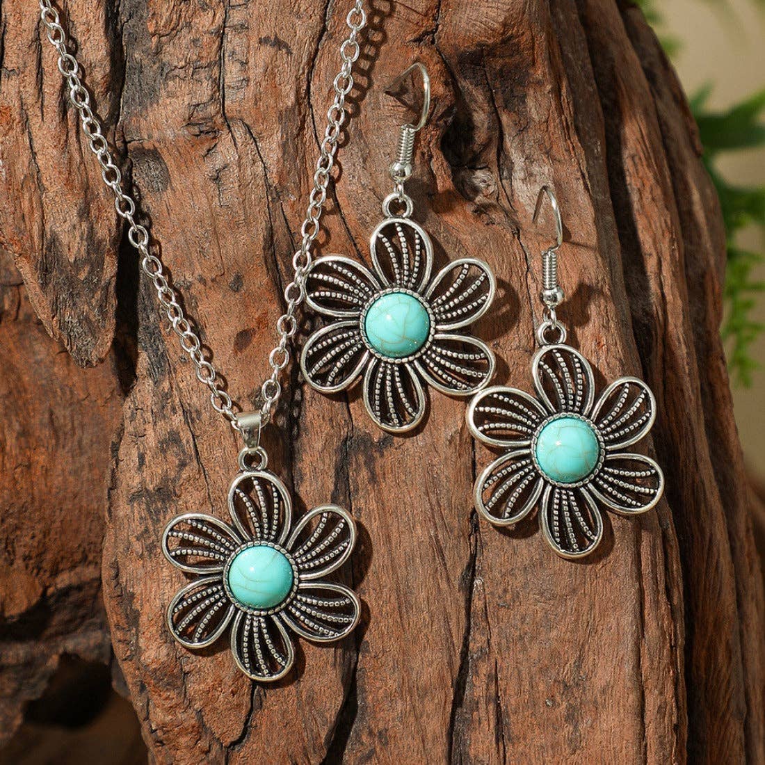 Magia DesignBohemian Turquoise Necklace and Earring SetBravo Bra Boutique