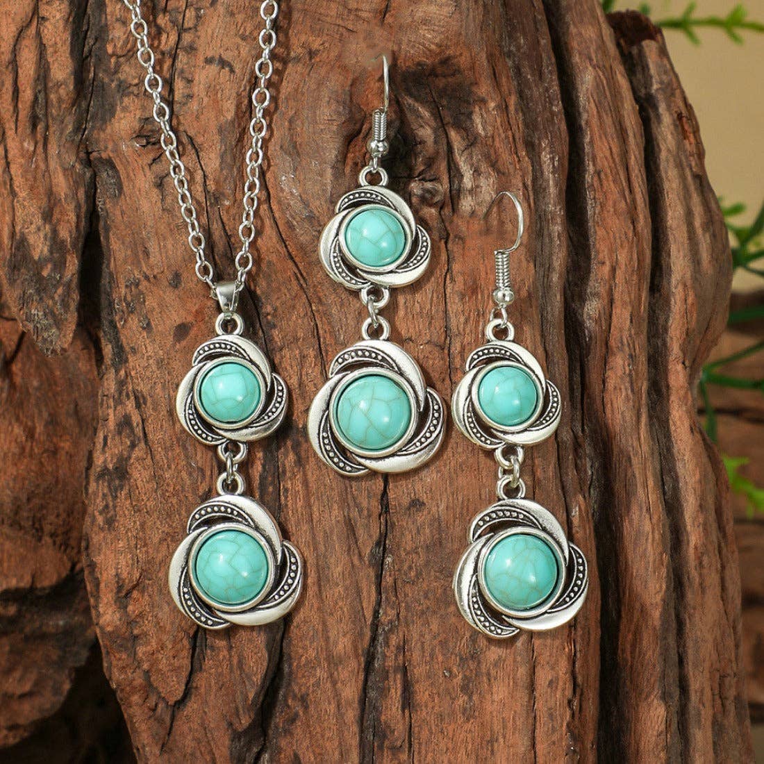 Magia DesignBohemian Turquoise Necklace and Earring SetBravo Bra Boutique
