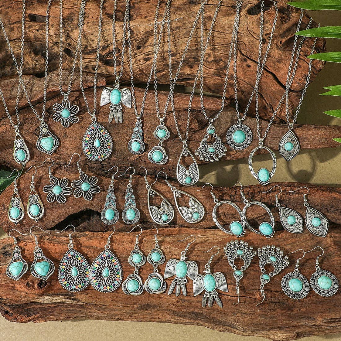Magia DesignBohemian Turquoise Necklace and Earring SetBravo Bra Boutique