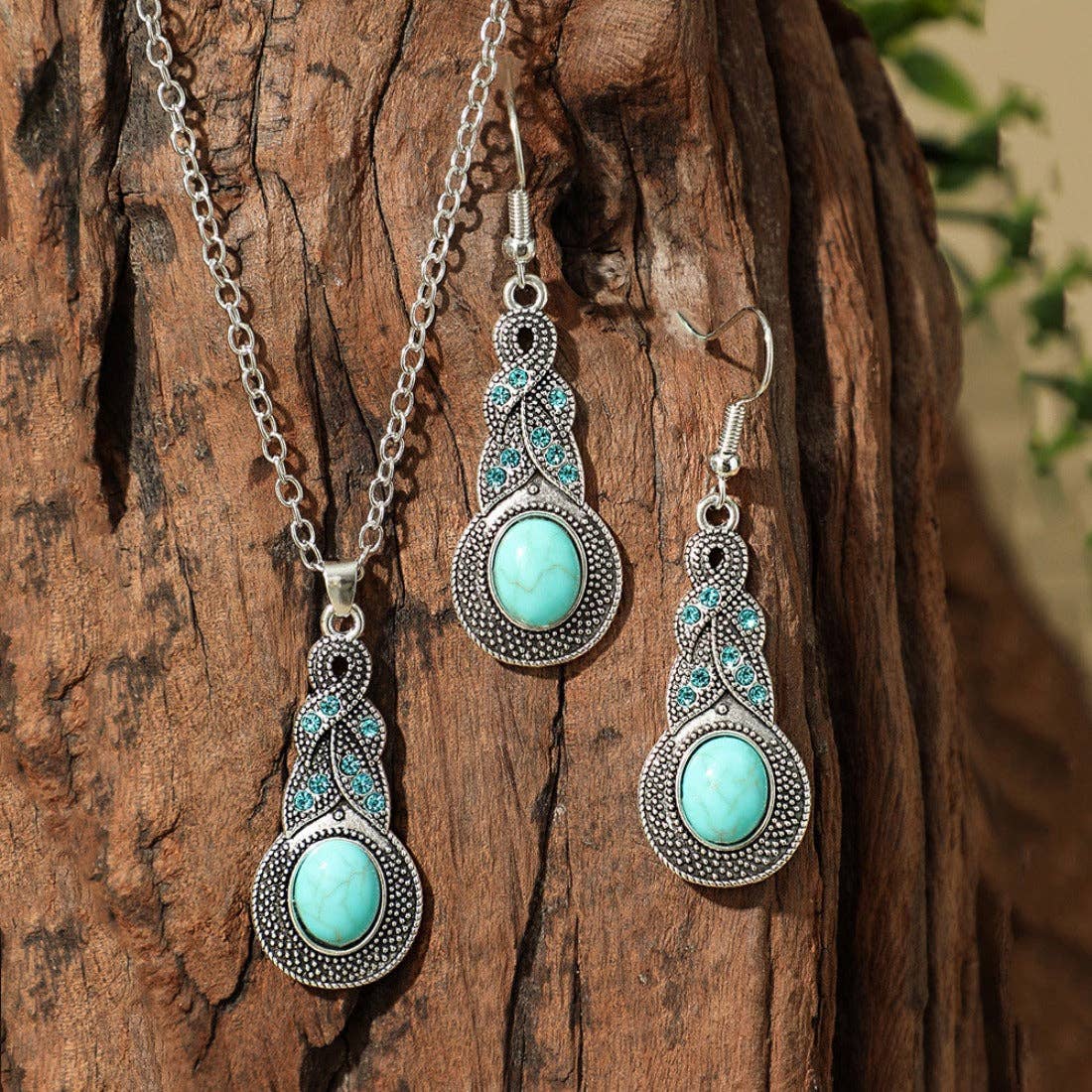 Magia DesignBohemian Turquoise Necklace and Earring SetBravo Bra Boutique