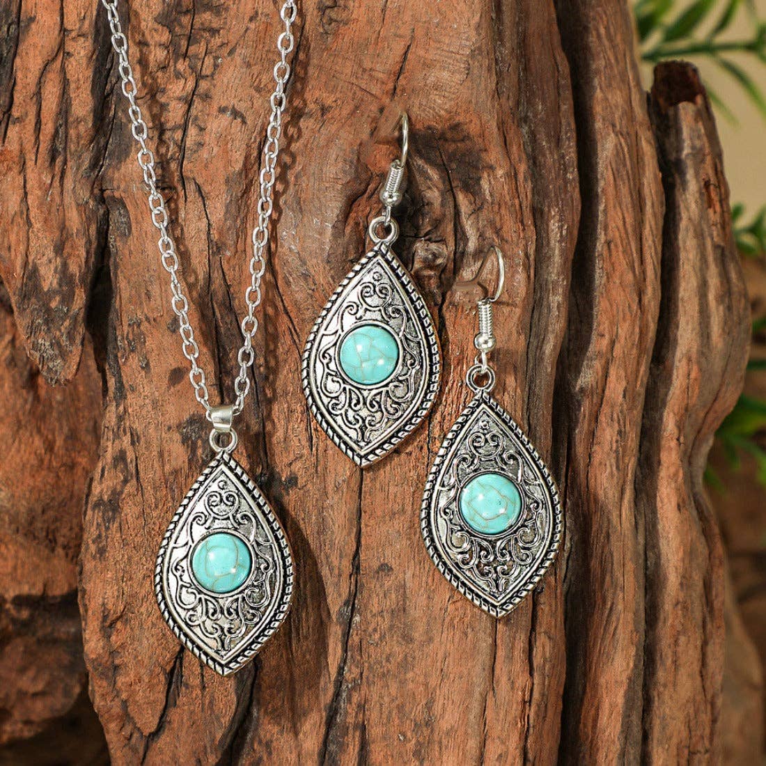 Magia DesignBohemian Turquoise Necklace and Earring SetBravo Bra Boutique