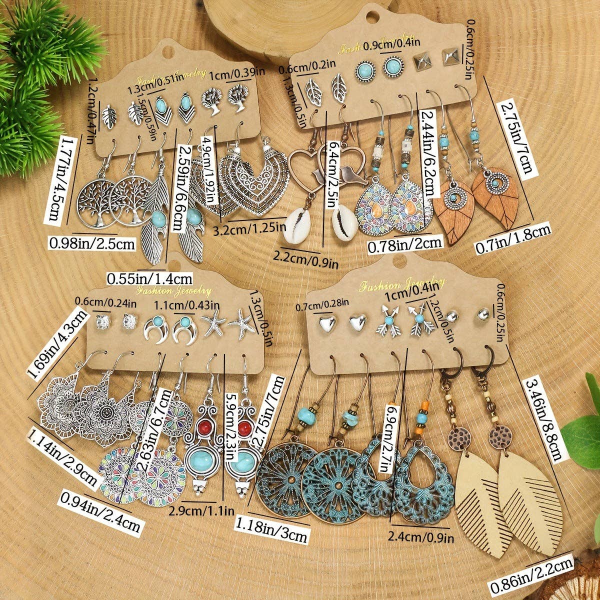 Magia DesignBohemian Vintage Earrings Set (6 Pairs)Bravo Bra Boutique
