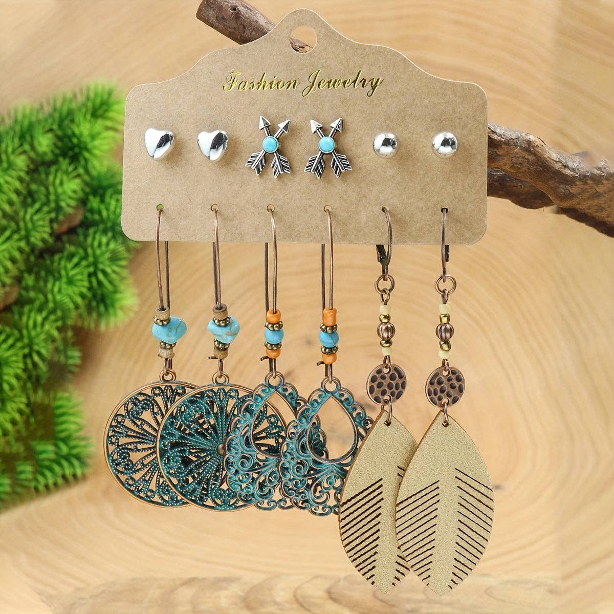 Magia DesignBohemian Vintage Earrings Set (6 Pairs)Bravo Bra Boutique