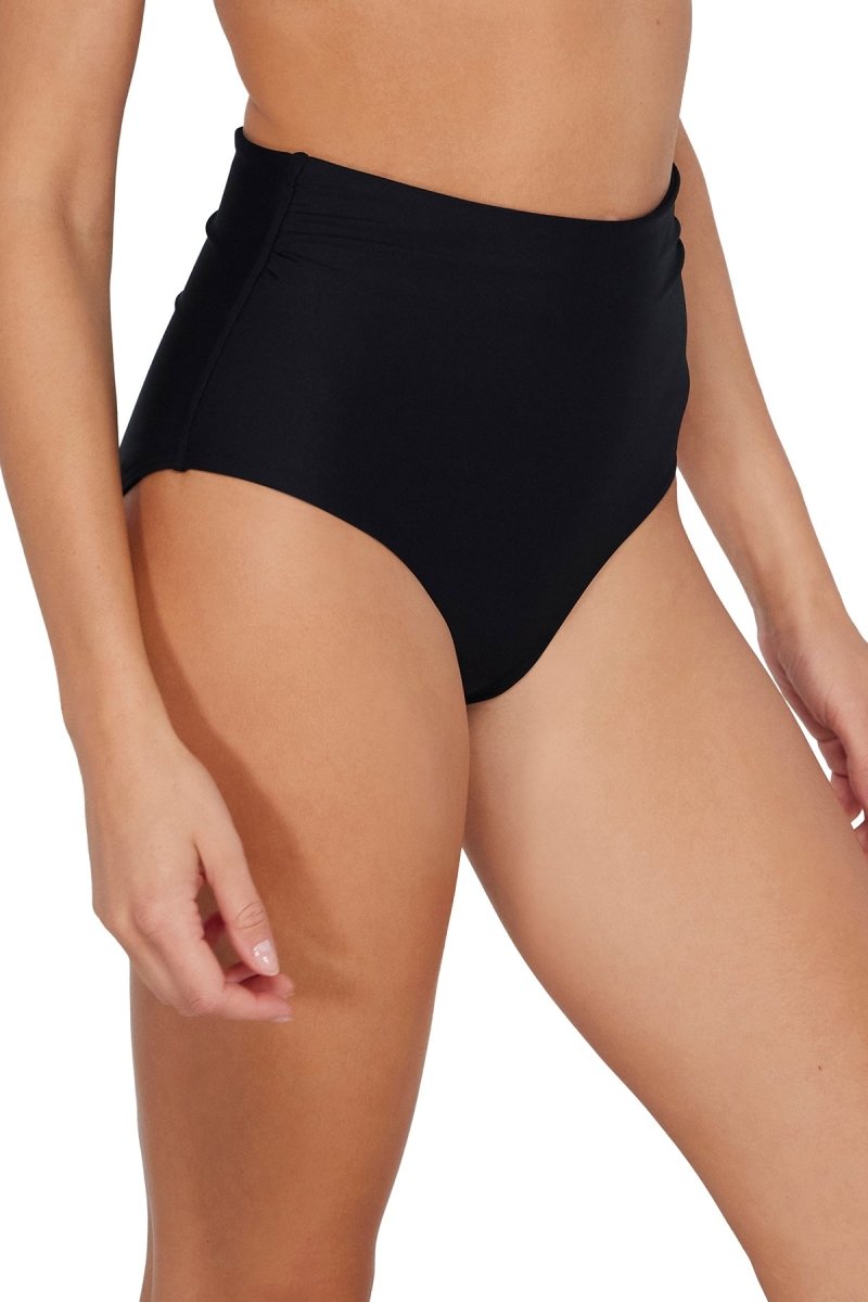 SunsetsCapri High Waist Swim Bottom Black BLCK310BBravo Bra Boutique
