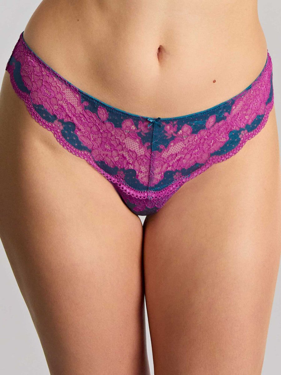 PanacheClara Thong 7259 Teal/MagentaBravo Bra Boutique