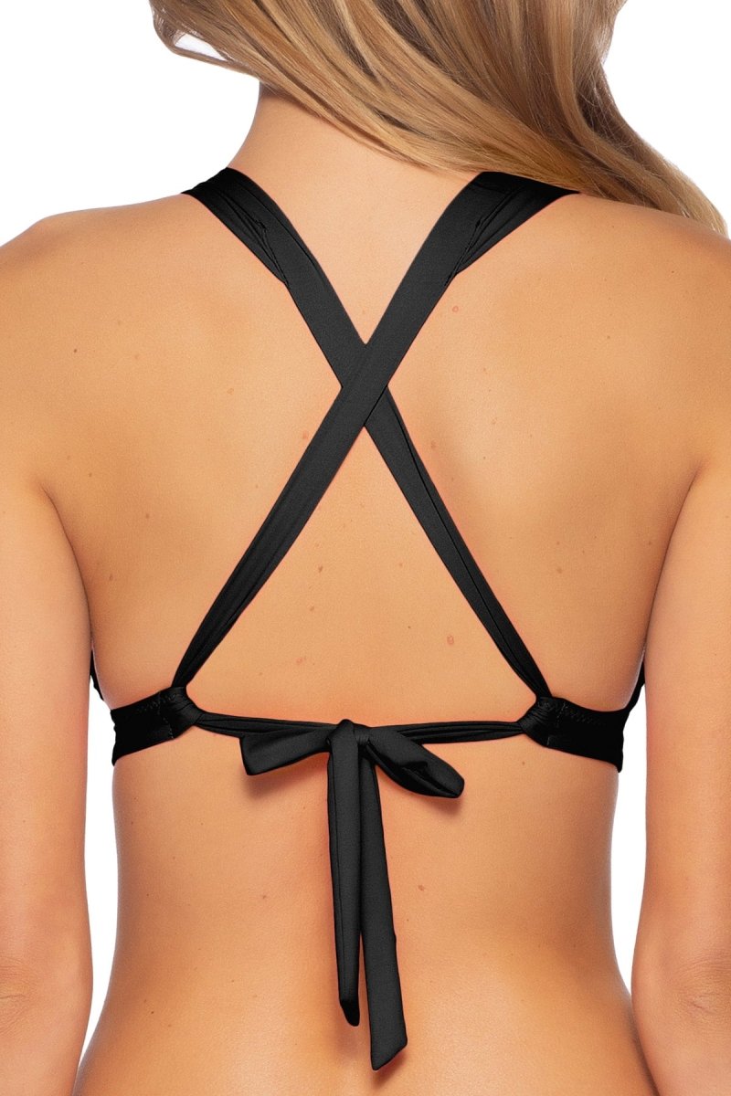 Becca by Rebecca VirtueColor Code Halter Bikini Swim Top Black C859147BLKBravo Bra Boutique