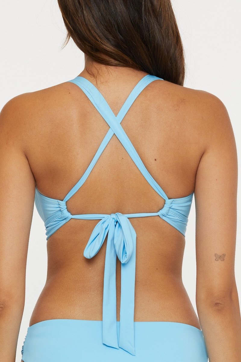 Becca by Rebecca VirtueColor Code V - Cut Bikini Top Ice Blue 859047Bravo Bra Boutique