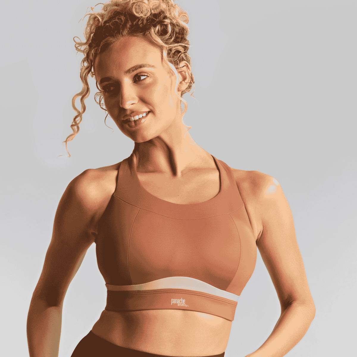 PanacheFreedom Non - Padded Non - Wired Sports Bra Sienna Rose/Chalk - 7344Bravo Bra Boutique