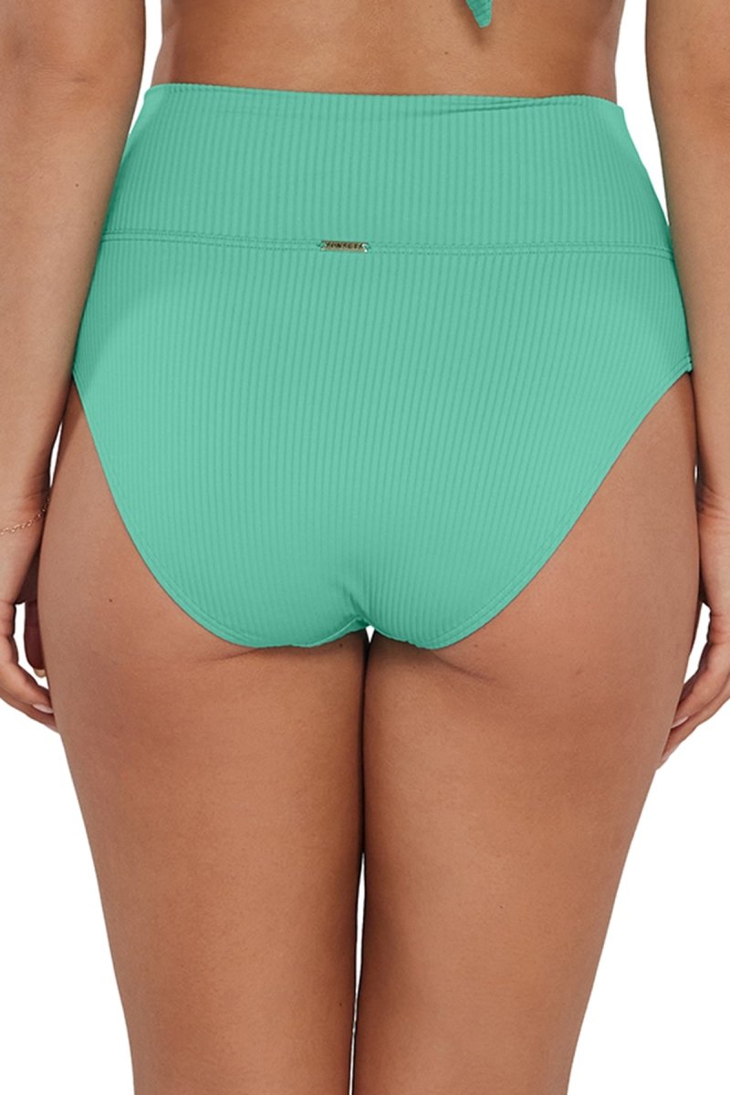 SunsetsHannah High Waist Swim Bottom Aqua Mist Sandbar Rib AQUAM33BBravo Bra Boutique