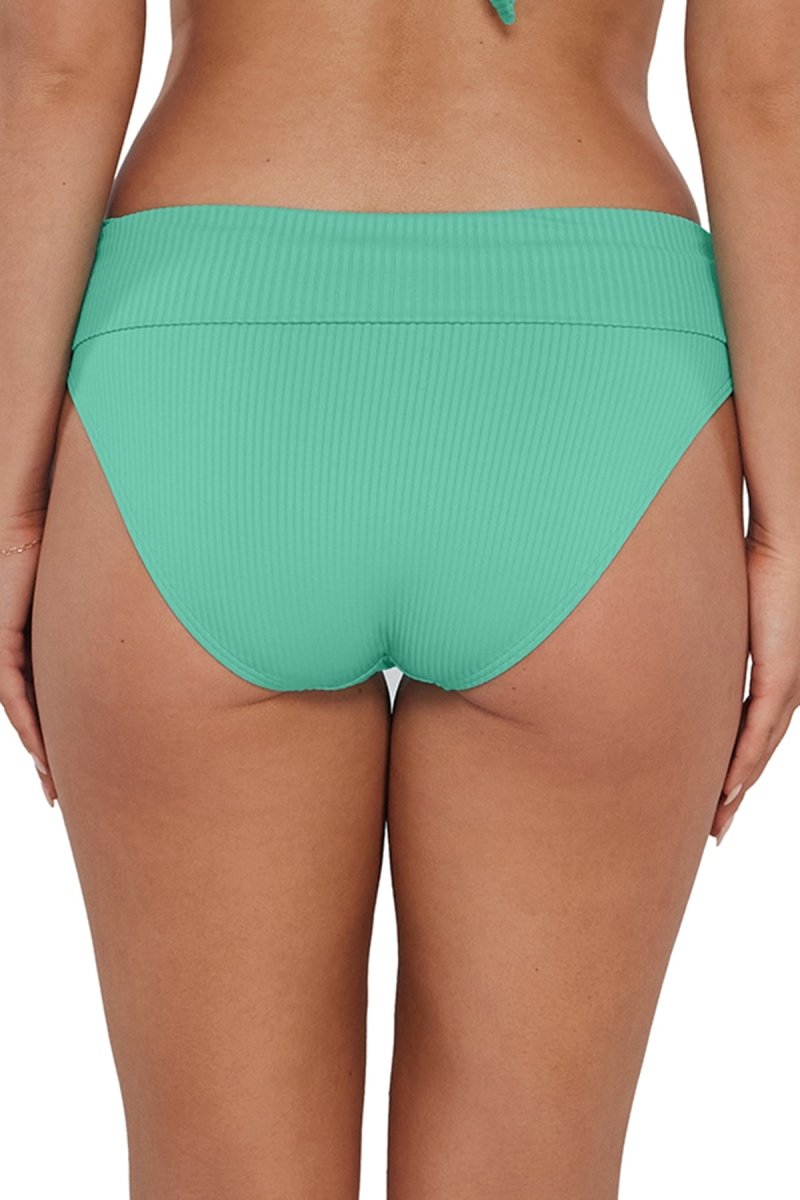SunsetsHannah High Waist Swim Bottom Aqua Mist Sandbar Rib AQUAM33BBravo Bra Boutique