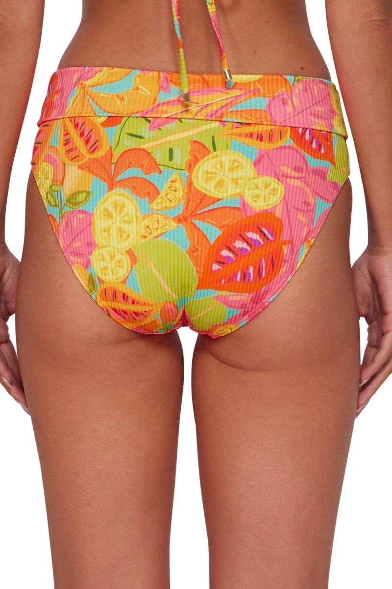 SunsetsHannah High Waist Swim Bottom Citrus Grove Sandbar Rib CITRUS33BBravo Bra Boutique