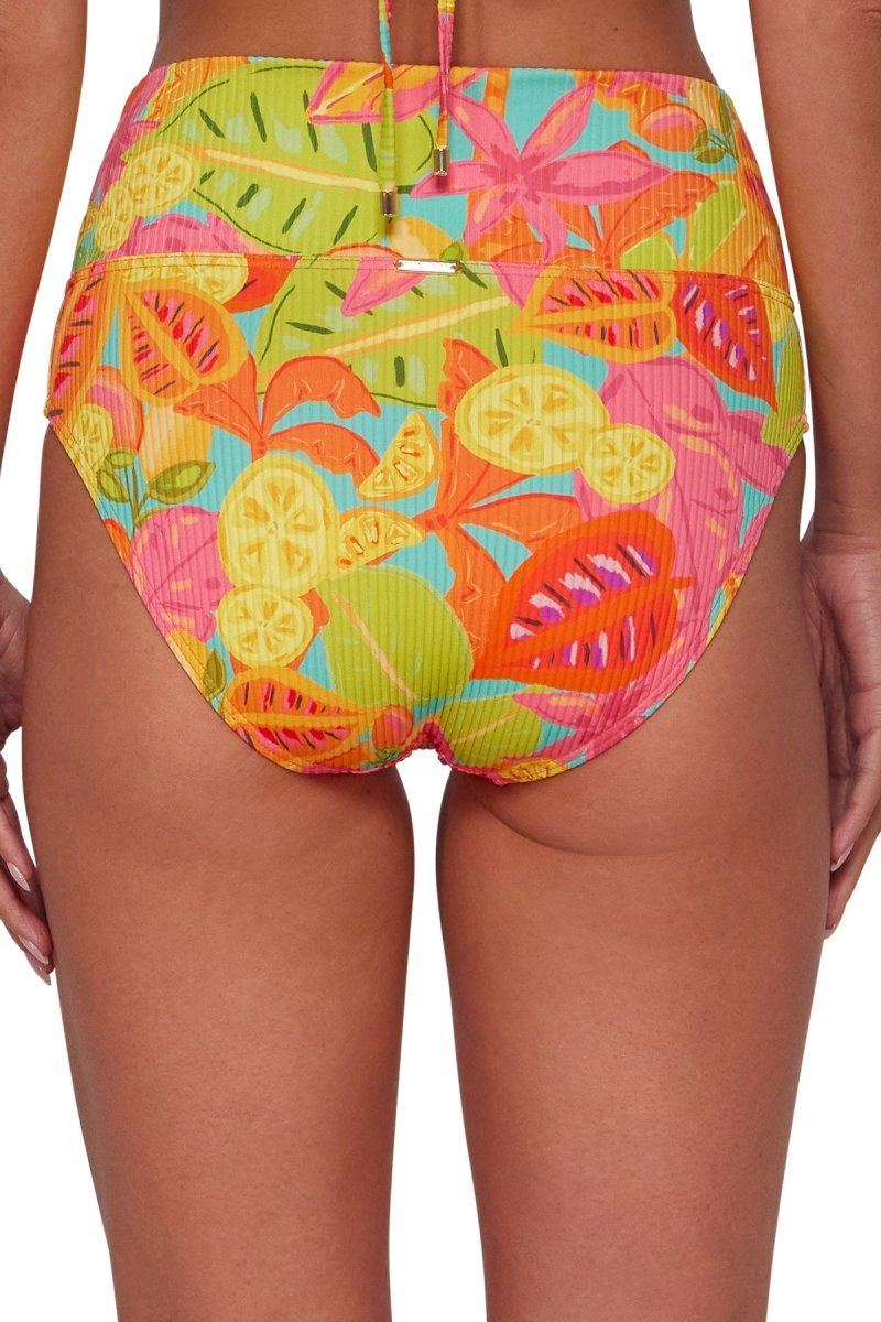 SunsetsHannah High Waist Swim Bottom Citrus Grove Sandbar Rib CITRUS33BBravo Bra Boutique