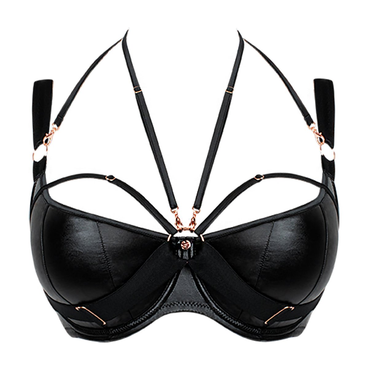 Scantilly by Curvy KateHarnessed Padded Half Cup Bra Black ST008105BLKBravo Bra Boutique