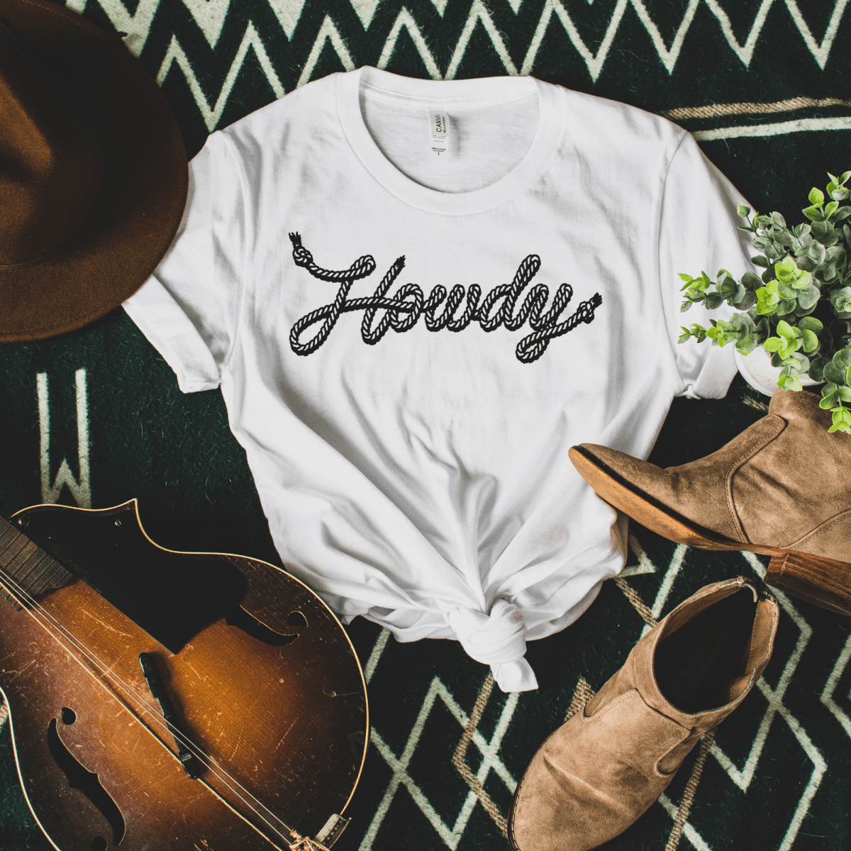 208T2.0Howdy Gildan Softstyle Western Graphic Tee – Super Soft Unisex Cowboy T-Shirt by 310Bravo Bra Boutique