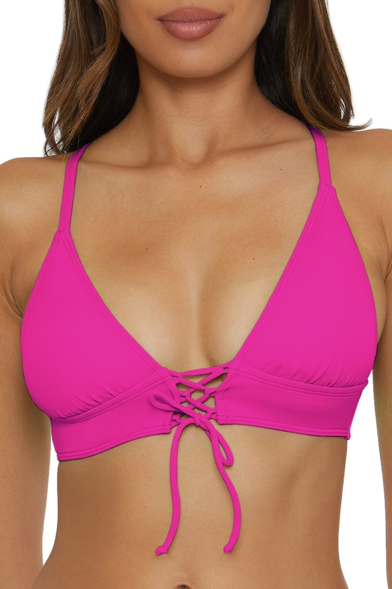 BCA by Rebecca VirtueLace - Up Halter Bikini Top 1613641Bravo Bra Boutique