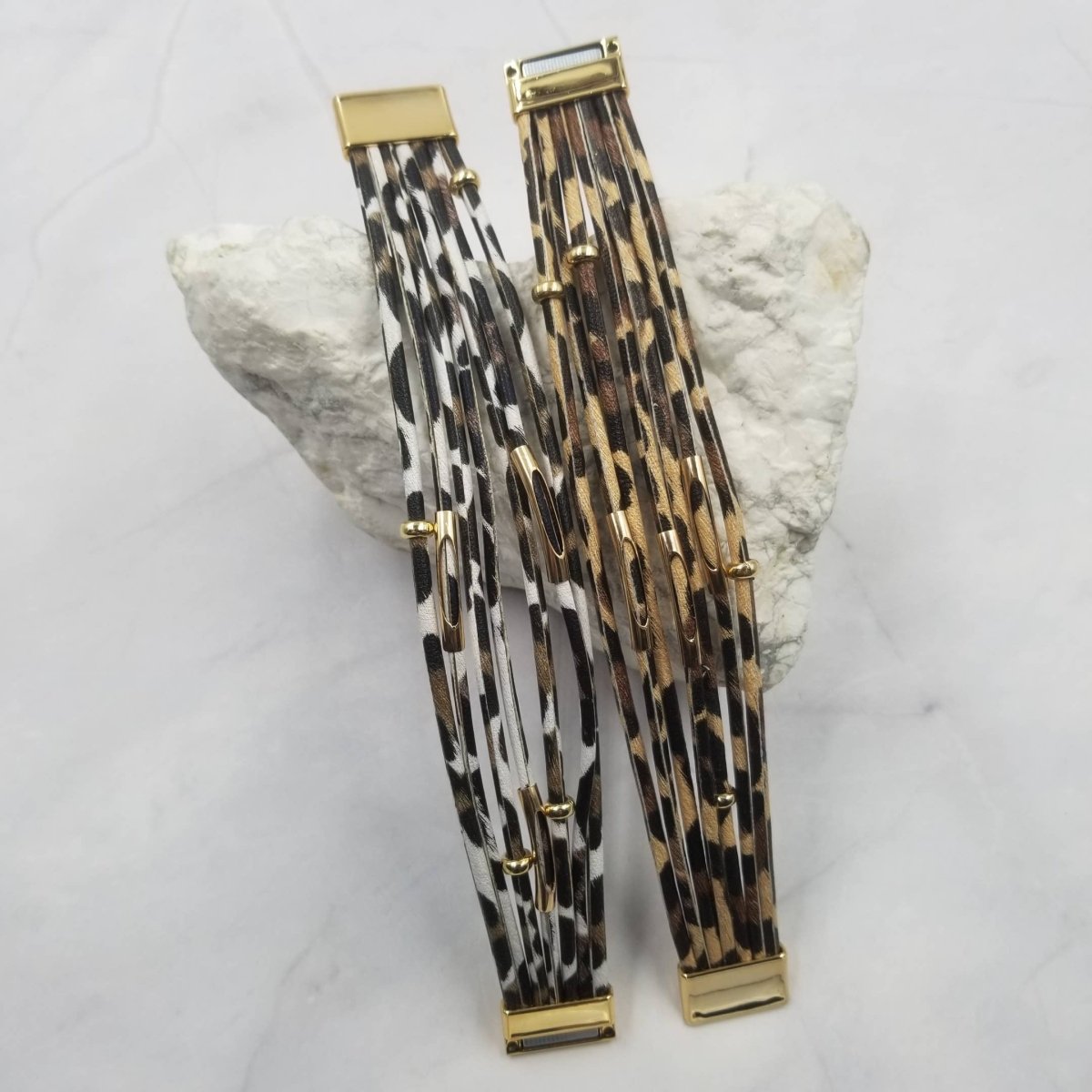 The Pretty JewelleryLeather Magnetic Snap Leopard Bracelet – Animal PrintBravo Bra Boutique