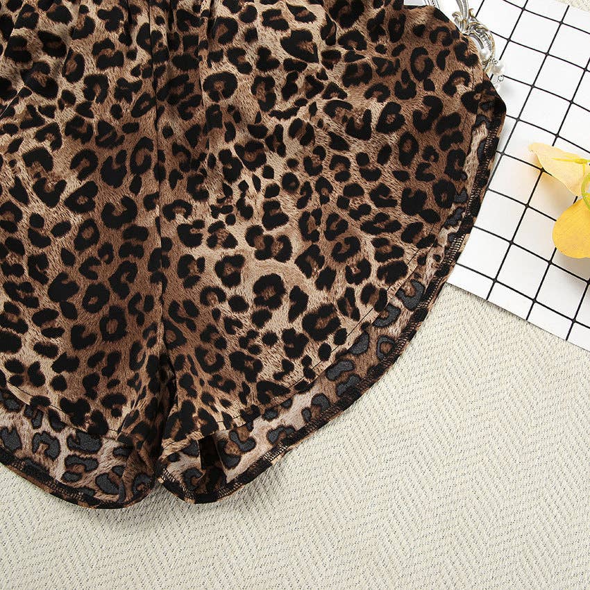 Dipped ShopLeopard Print Lapel Sleepwear Sets DPS2201Bravo Bra Boutique