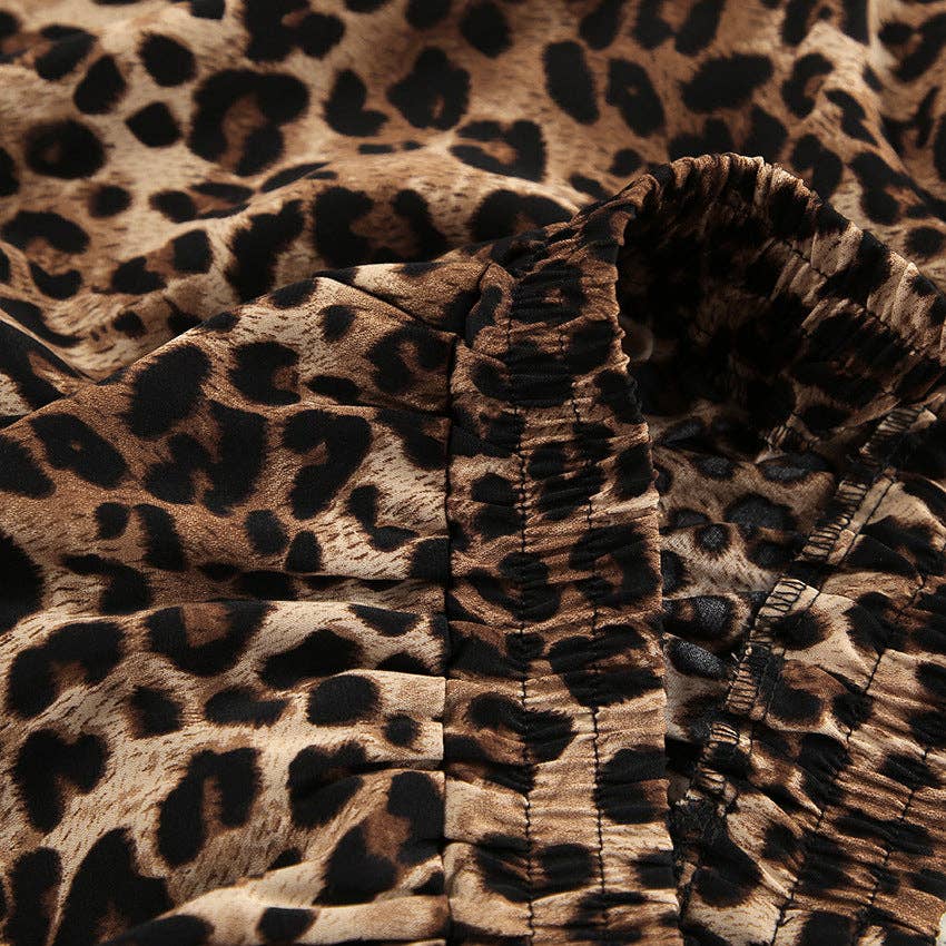 Dipped ShopLeopard Print Lapel Sleepwear Sets DPS2201Bravo Bra Boutique