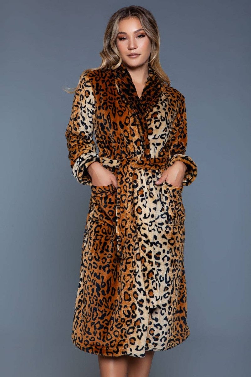 BeWickedLuxurious Leopard Plush Robe 2071Bravo Bra Boutique