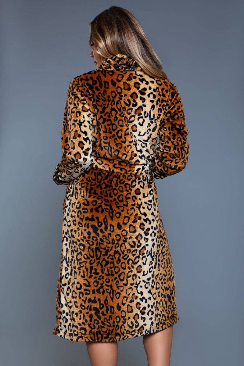 BeWickedLuxurious Leopard Plush Robe 2071Bravo Bra Boutique