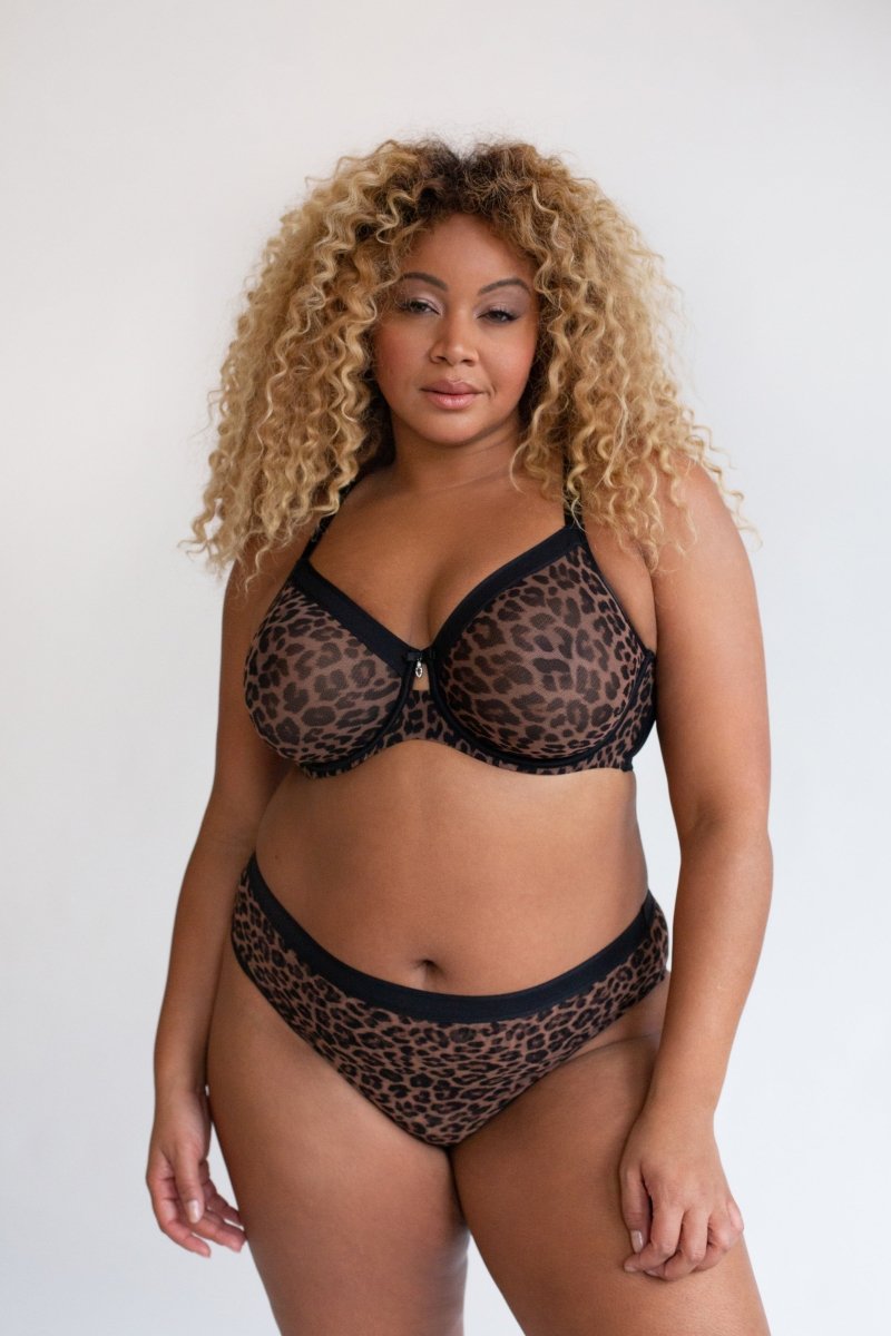 Curvy CoutureSheer Mesh Full Coverage Unlined Underwire Bra Fashion 1311Bravo Bra Boutique