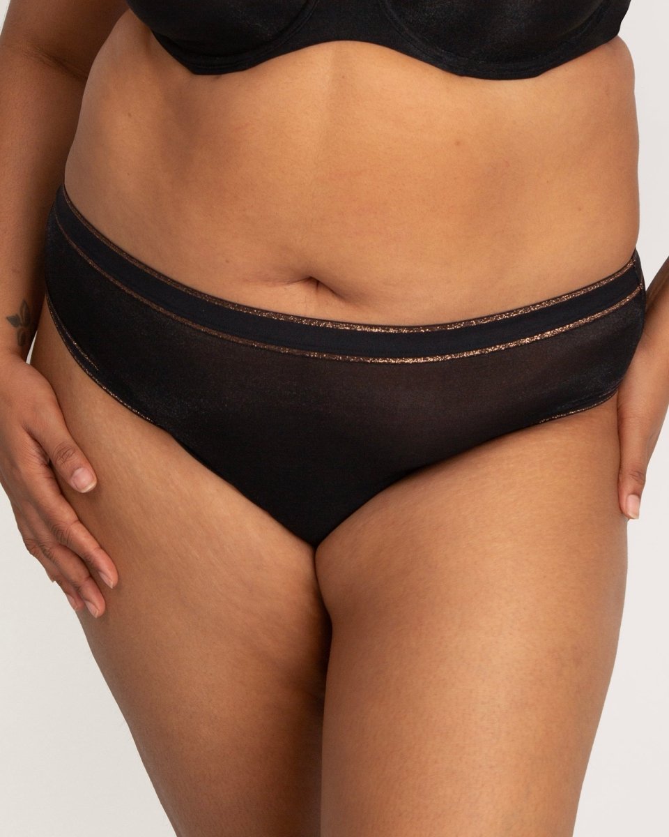 Curvy CoutureShimmer High Cut Brief Panty - 1386Bravo Bra Boutique