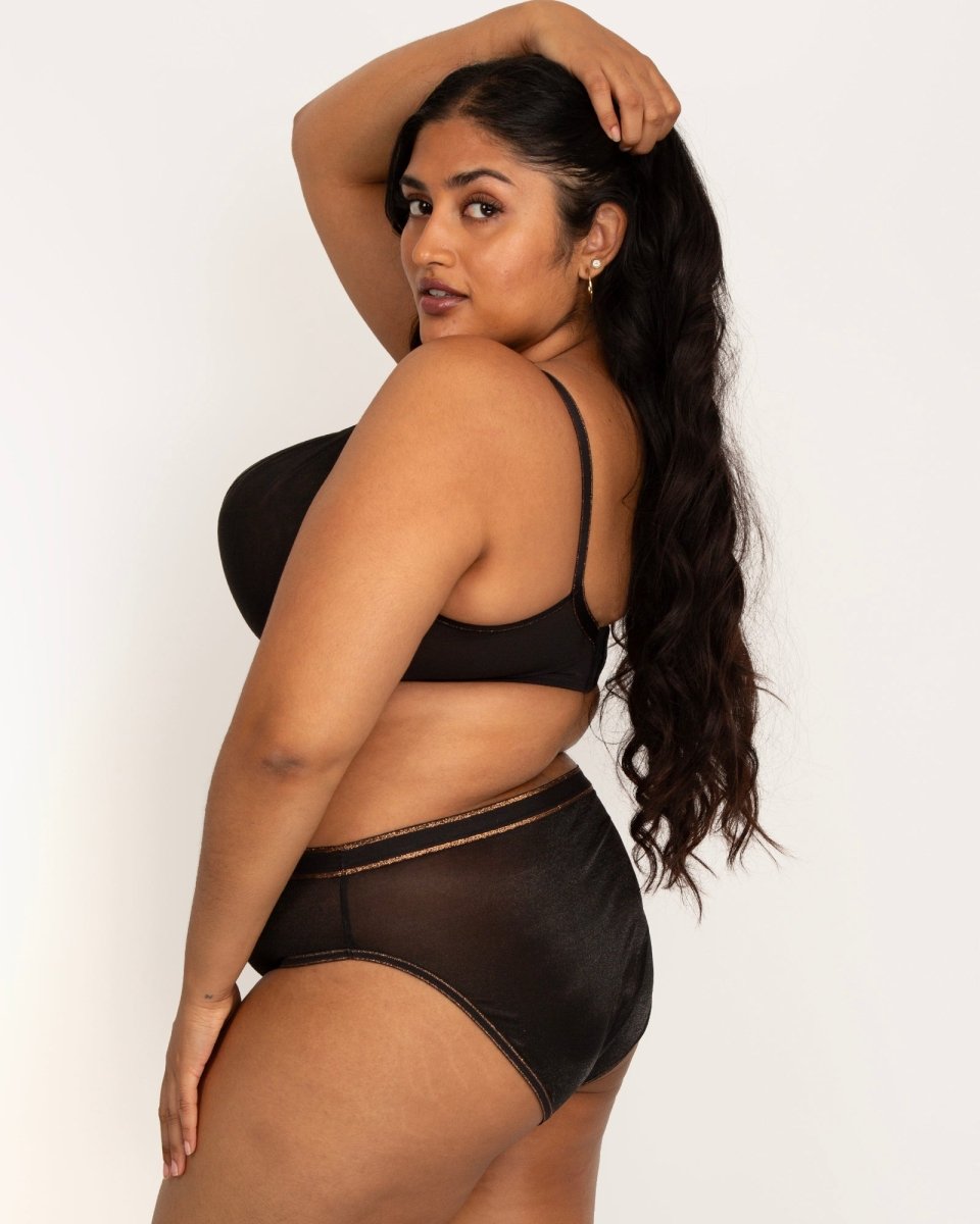 Curvy CoutureShimmer High Cut Brief Panty - 1386Bravo Bra Boutique