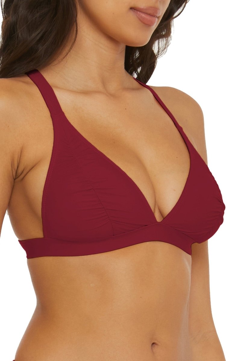 BCA by Rebecca VirtueShirr Effect Halter Bikini Top 1613141Bravo Bra Boutique