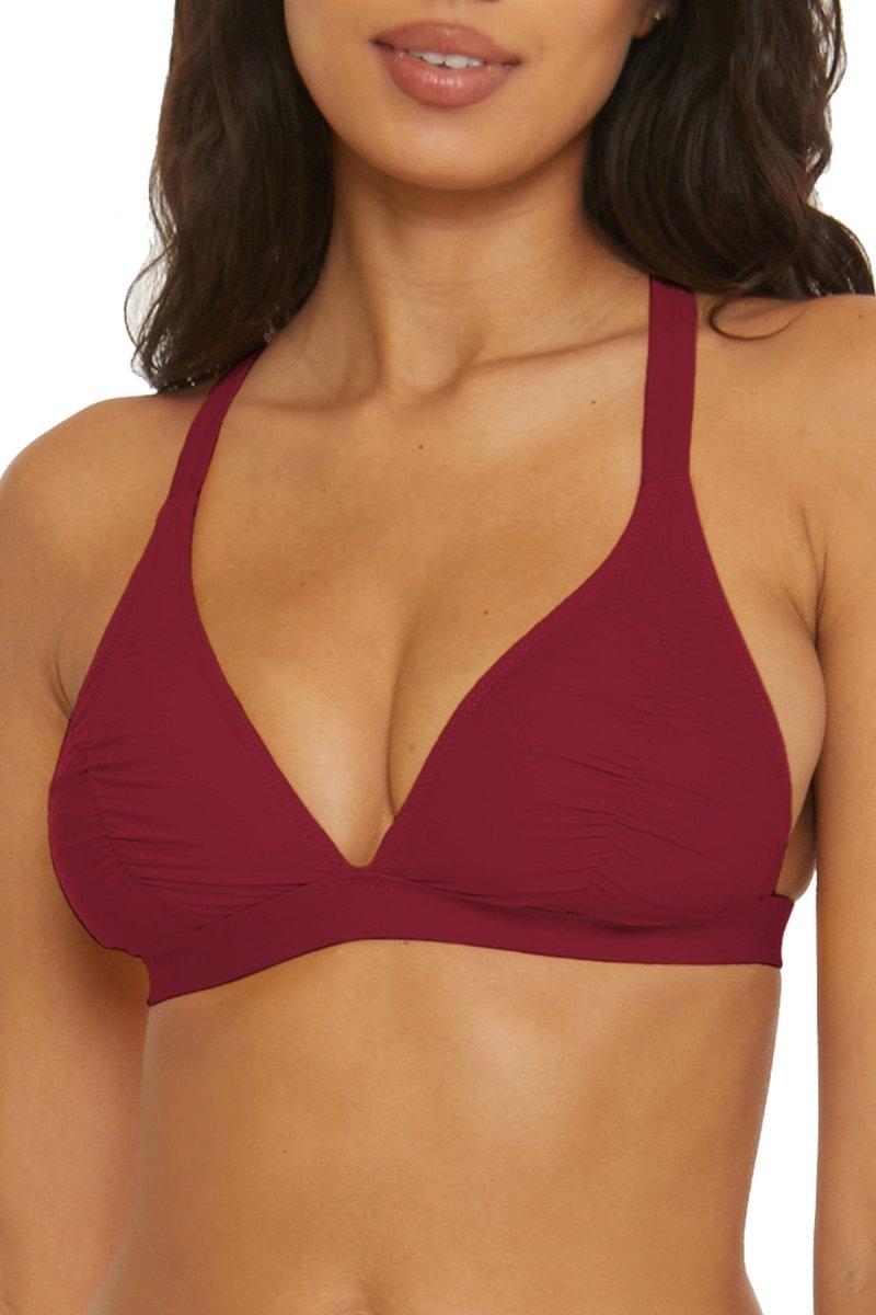 BCA by Rebecca VirtueShirr Effect Halter Bikini Top 1613141Bravo Bra Boutique