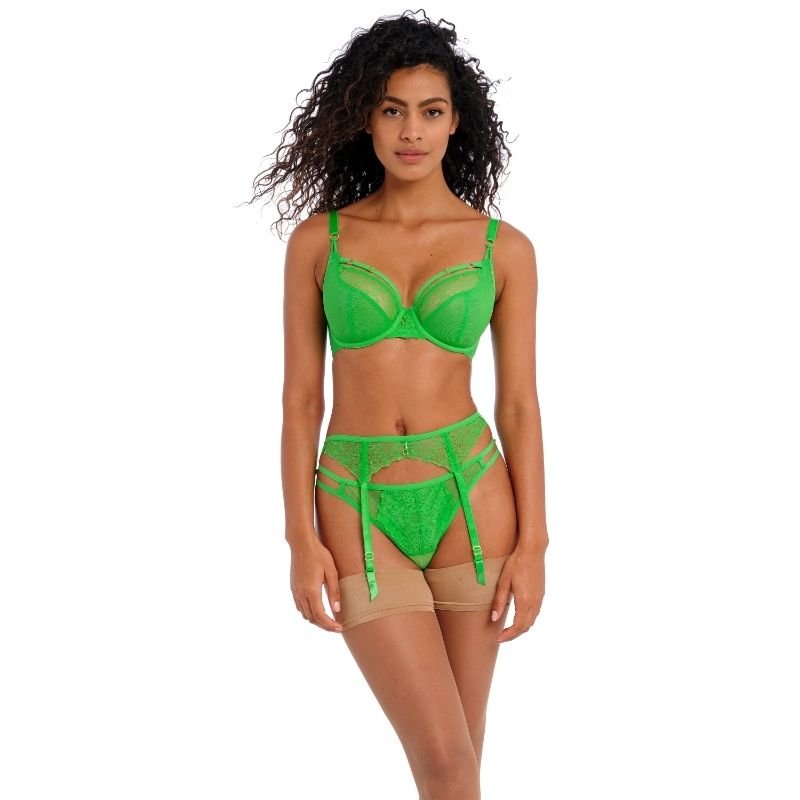 Freya Temptress Poison Green Suspender AA400191POG Bravo Bra Boutique Freya Temptress Poison Green Suspender AA400191POG Bravo Bra Boutique