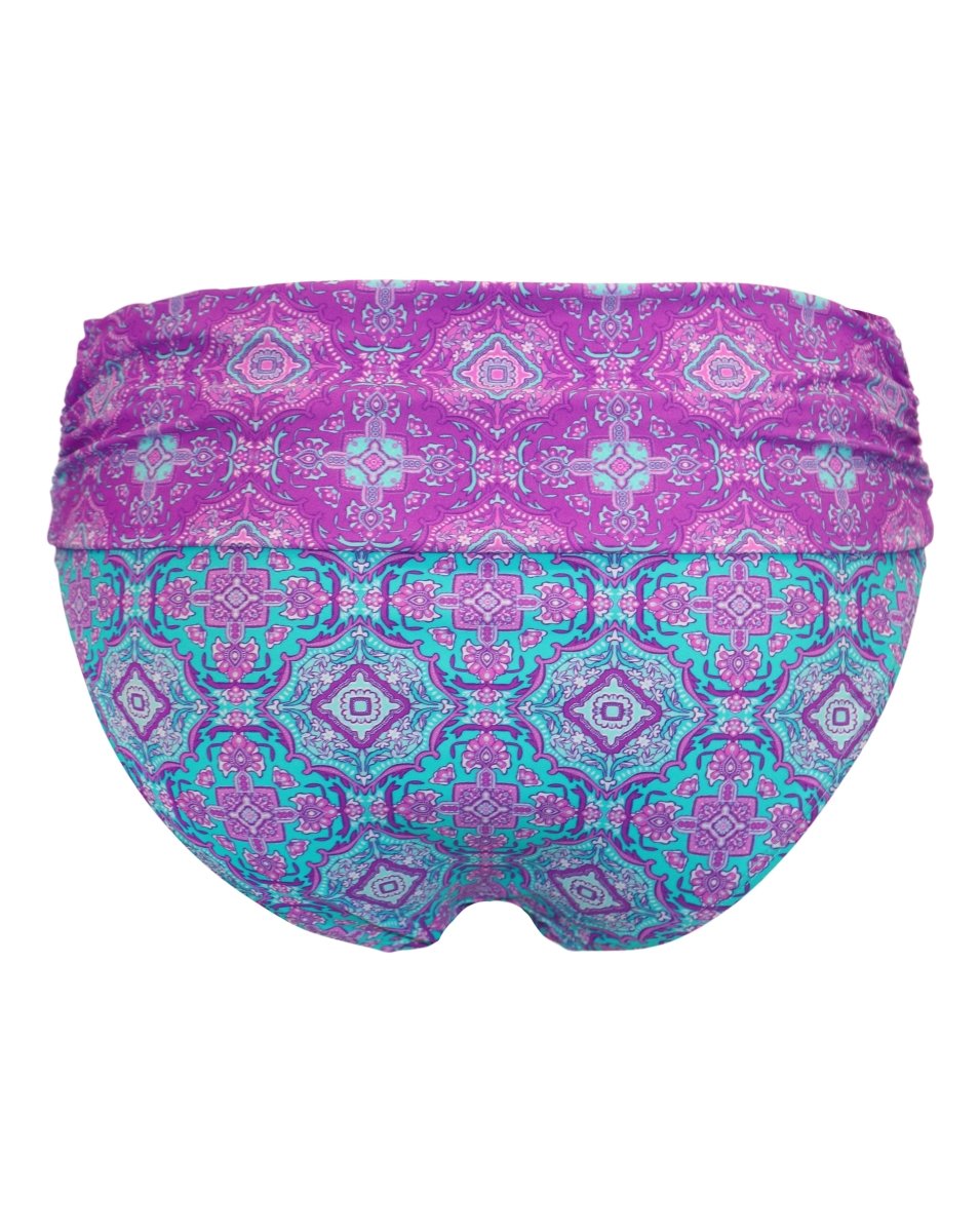 Pour Moi SwimVenice Beach Fold Over Brief Aquaburst 26543Bravo Bra Boutique