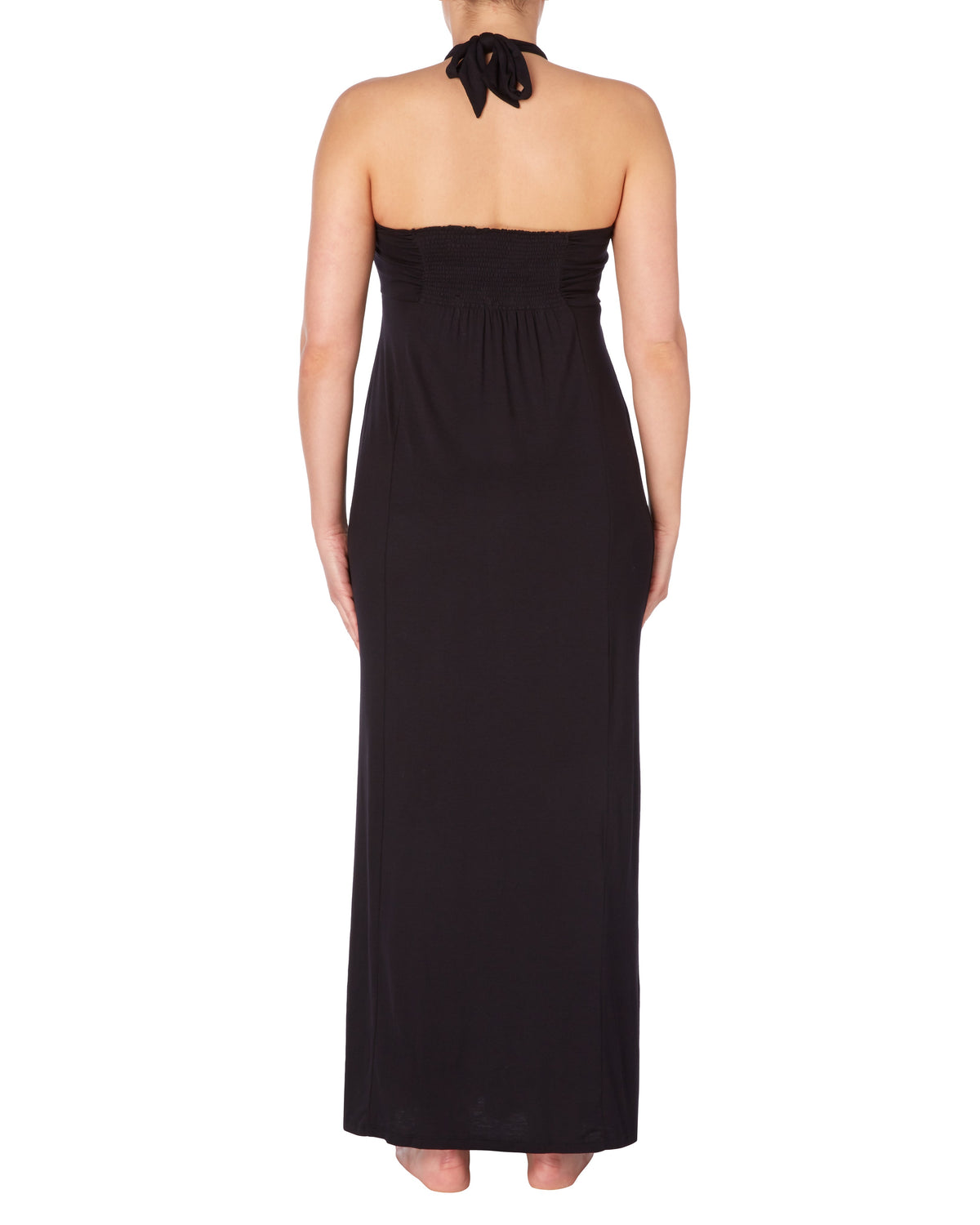 Aphrodite Jersey Halter Maxi Dress Black – Bravo Bra Boutique