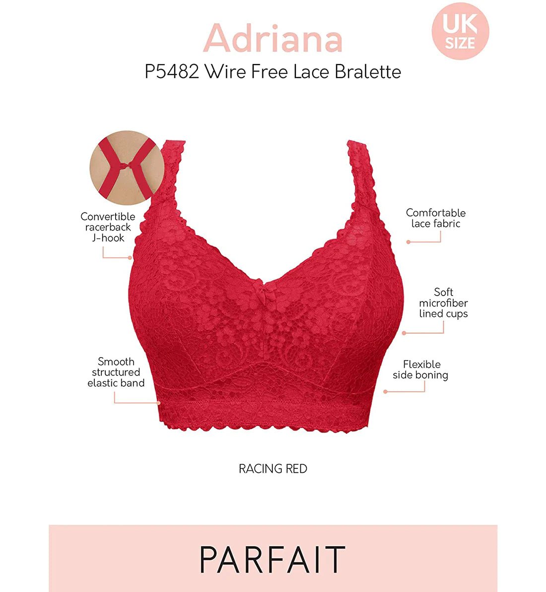 ParfaitAdriana Wire-Free Lace Bralette - 5482Bravo Bra Boutique