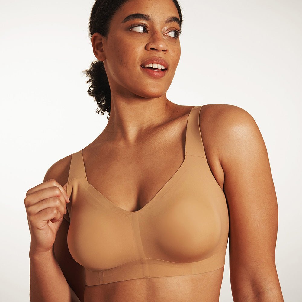 Evelyn & Bobbie Beyond Seamless Wirefree Bra~Large~Clay~A587073 6119