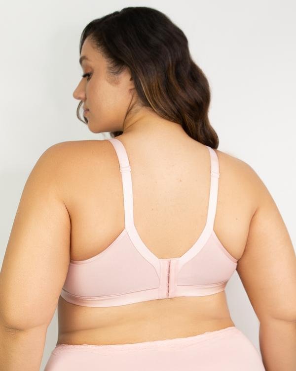 Curvy CoutureCotton Luxe Unlined Wire Free Blushing Rose- 1010Bravo Bra Boutique