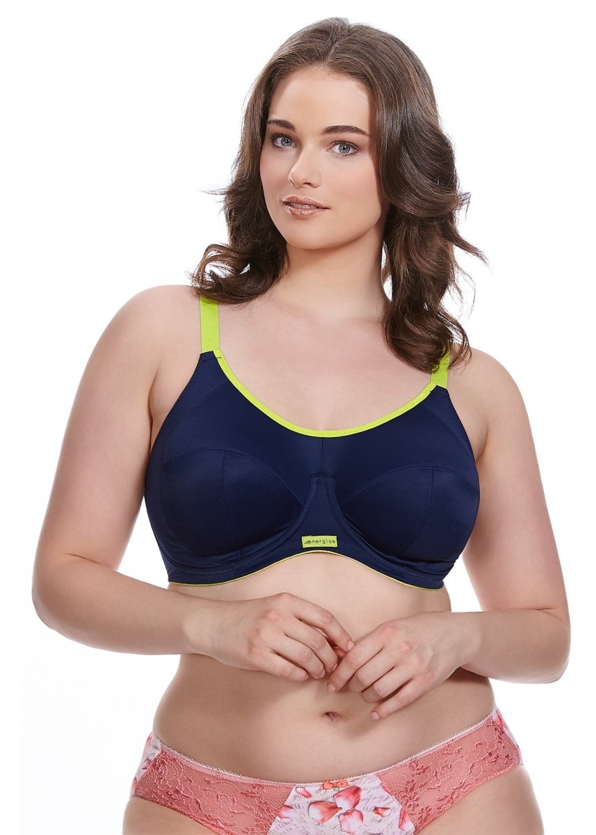 Elomi 8041 Energise High Impact Unlined Underwire Sport Bra US Size 32 J