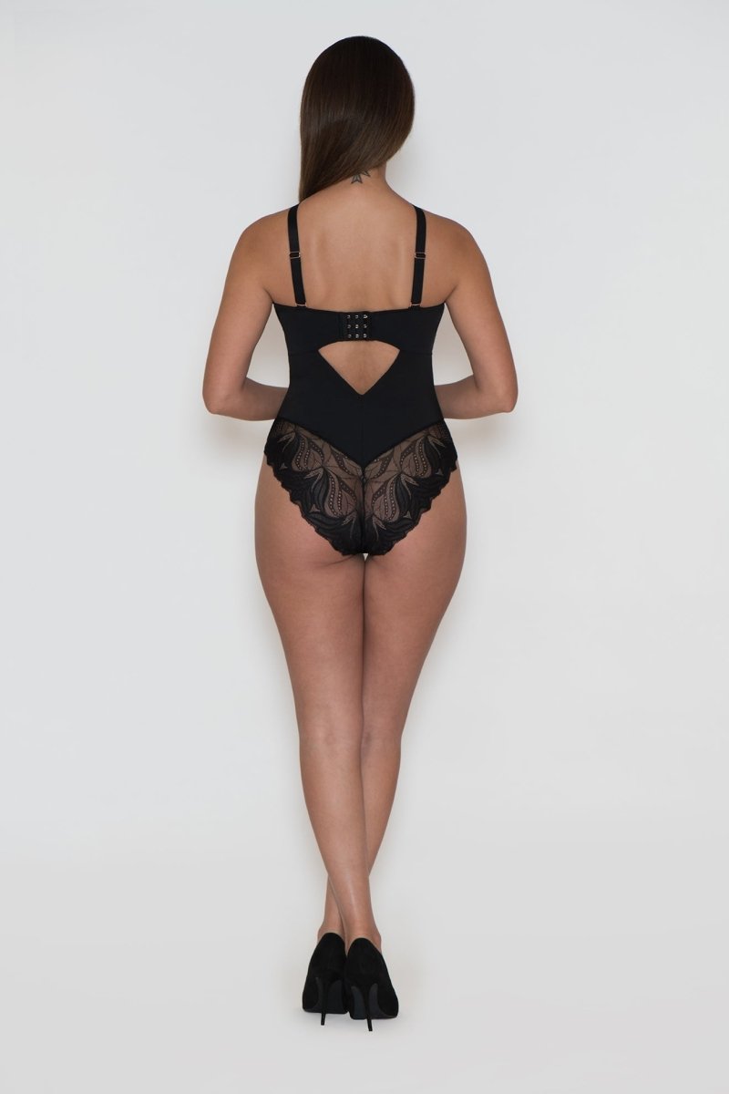 Scantilly Indulgence Stretch Lace Body Orchid/Latte - S