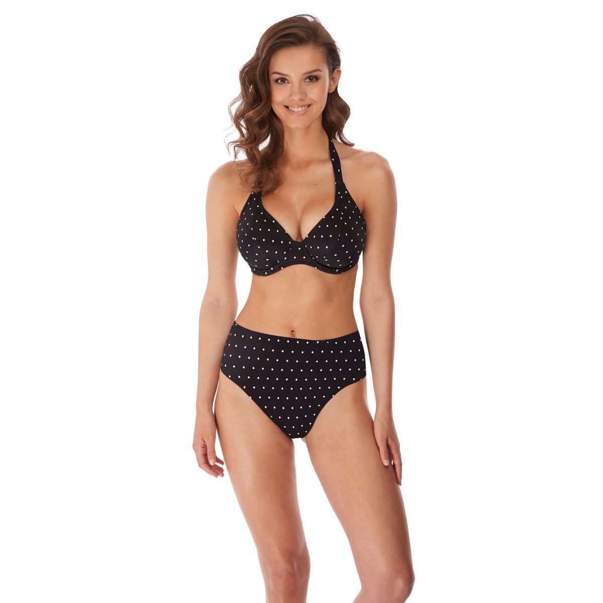 Jewel Cove UW Halter Bikini Swim Top Black- AS7232 – Bravo Bra Boutique