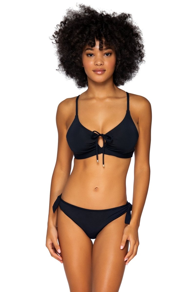 SunsetsKauai Keyhole Bikini Top Black- 54EFGHBravo Bra Boutique
