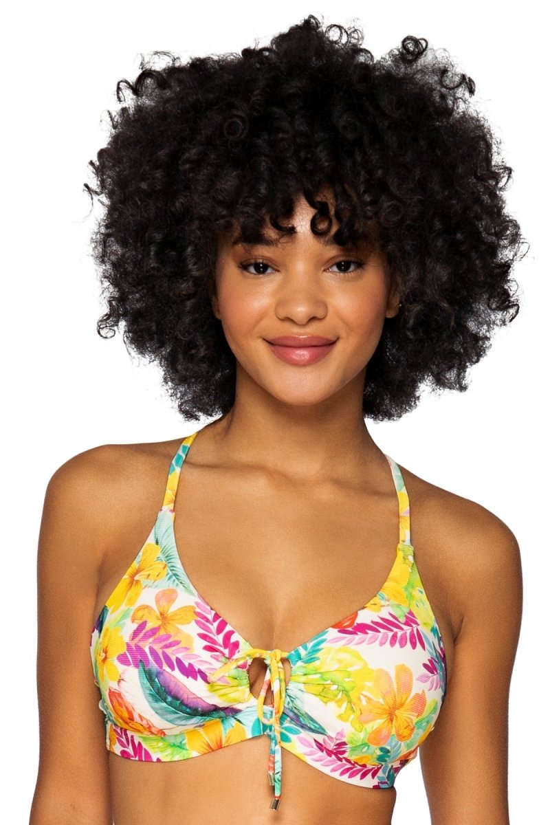SunsetsKauai Keyhole Bikini Top Tropical Adventure- 54EFGHBravo Bra Boutique
