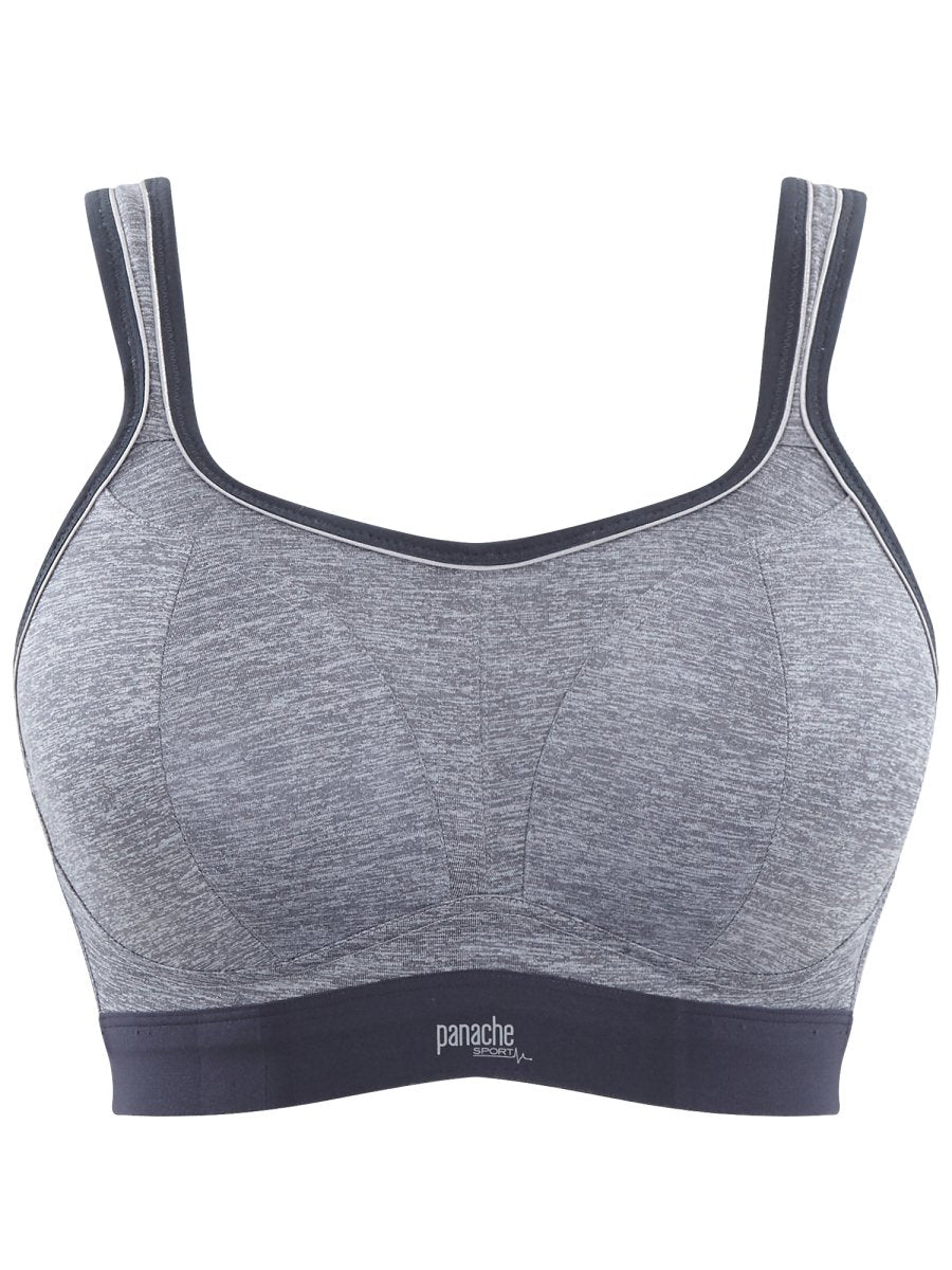 Aster Contour Sports Bra — Charcoal