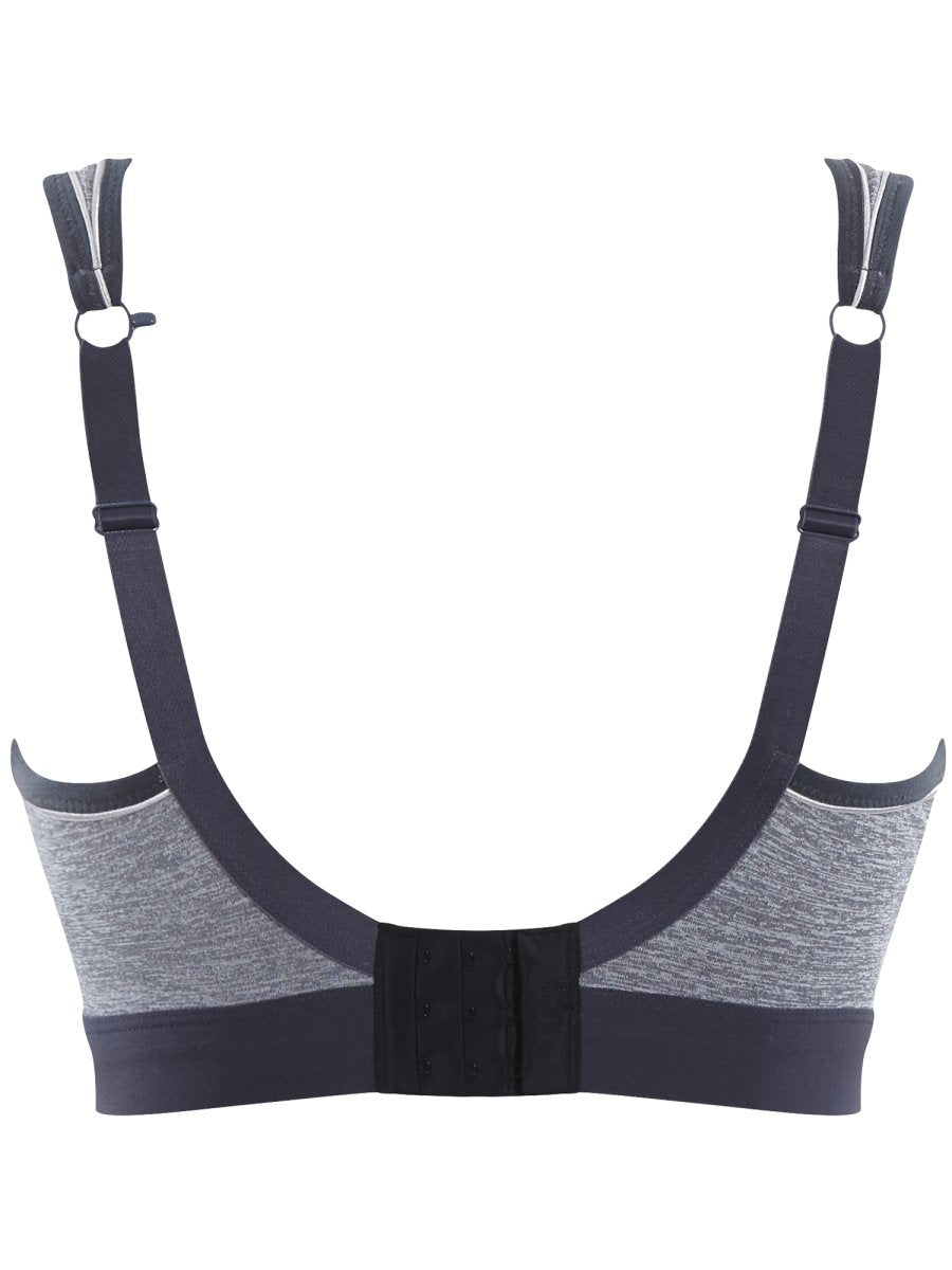 High impact non padded wired sports bra [Charcoal] – The Pantry