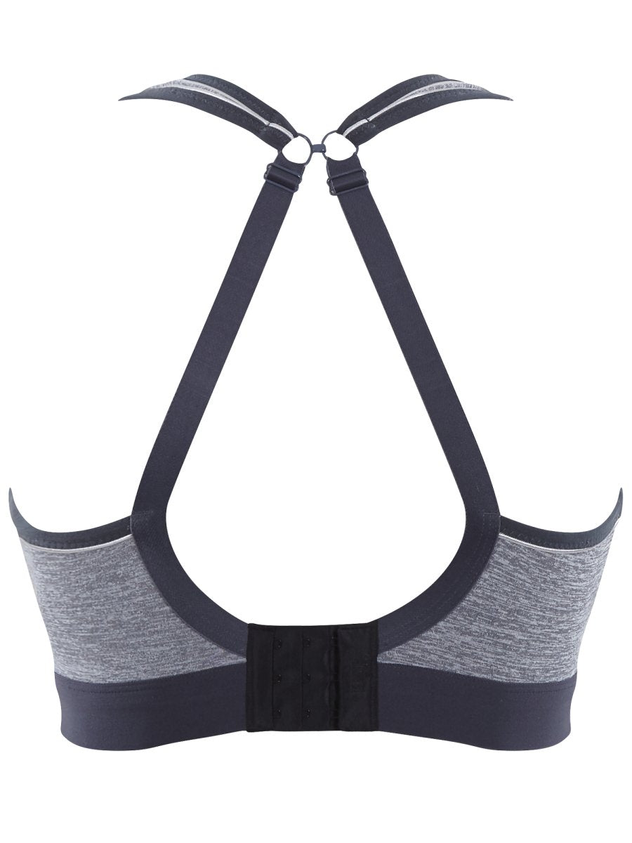 High impact non padded wired sports bra [Charcoal] – The Pantry