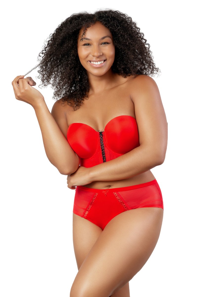 Red strapless deals bra