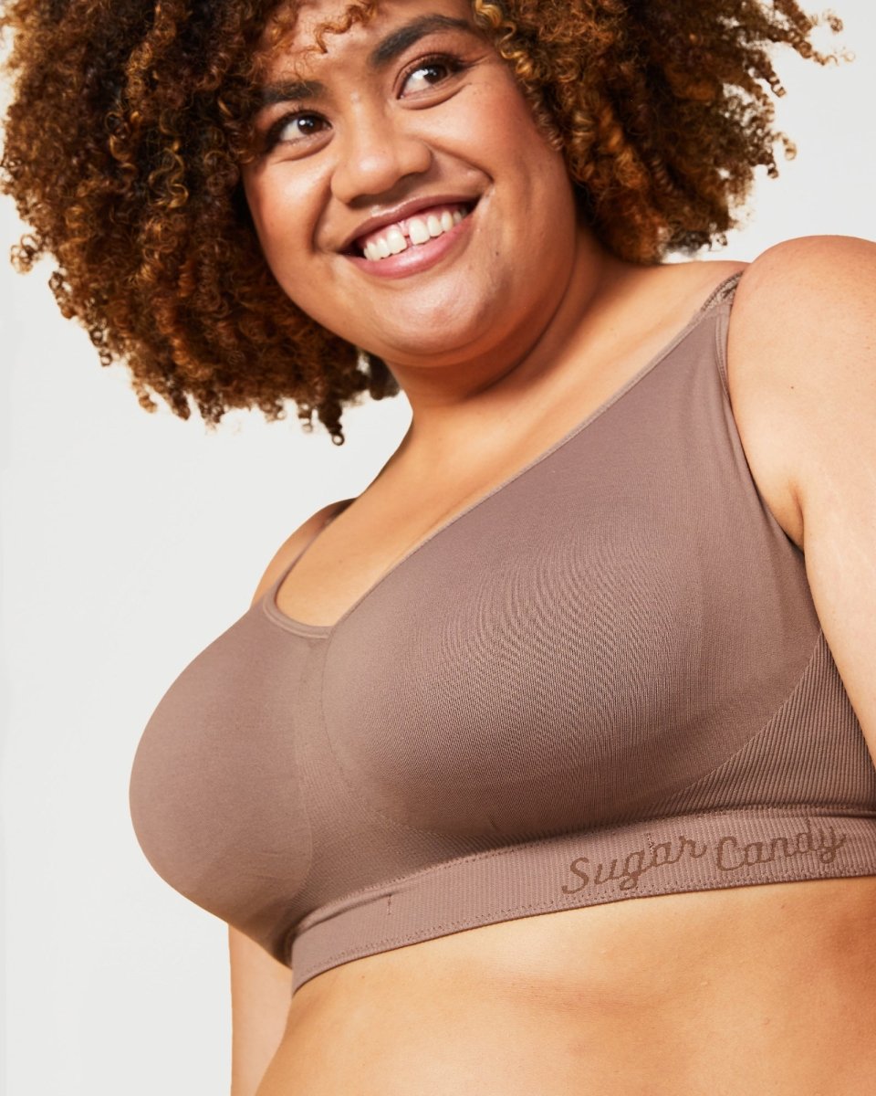 Sugar grain large size sports bra for women high-intensity